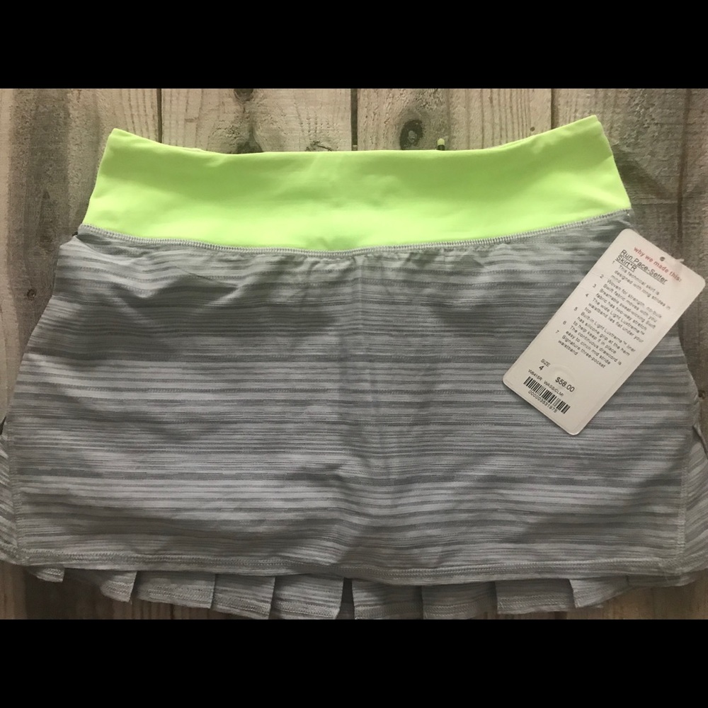 New with tags Lululemon pacesetter skirt size 4